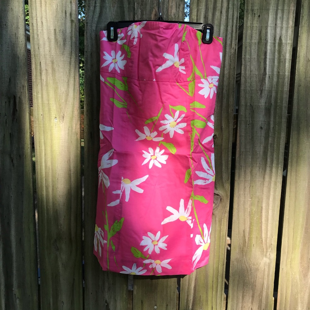 Lilly Pulitzer Hotty Pink Twirlers bow back dress